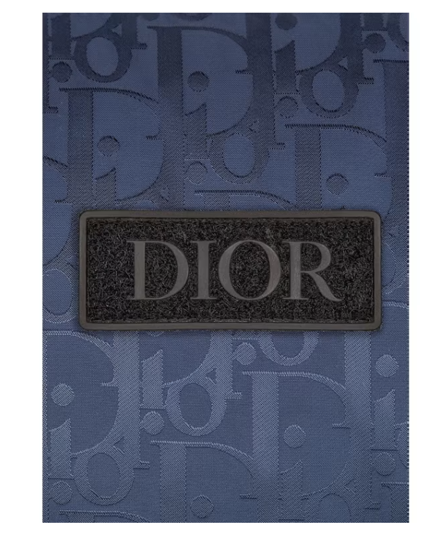 Dior Oblique Down Jacket Navy Blue Technical Jacquard