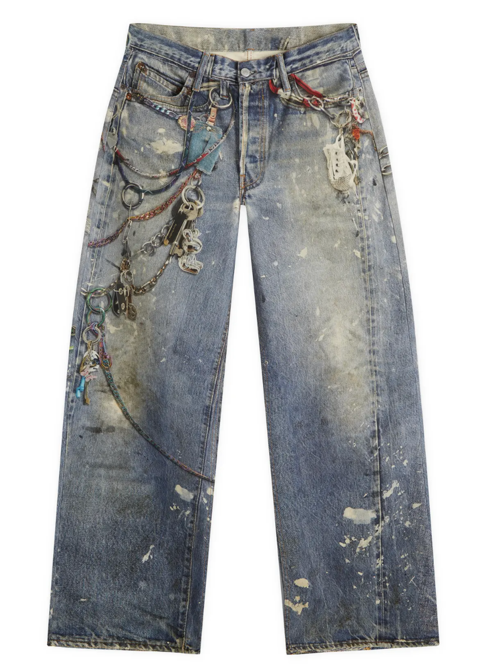 Acne Studios 1981 Trompe L'Oeil Keychains Jeans