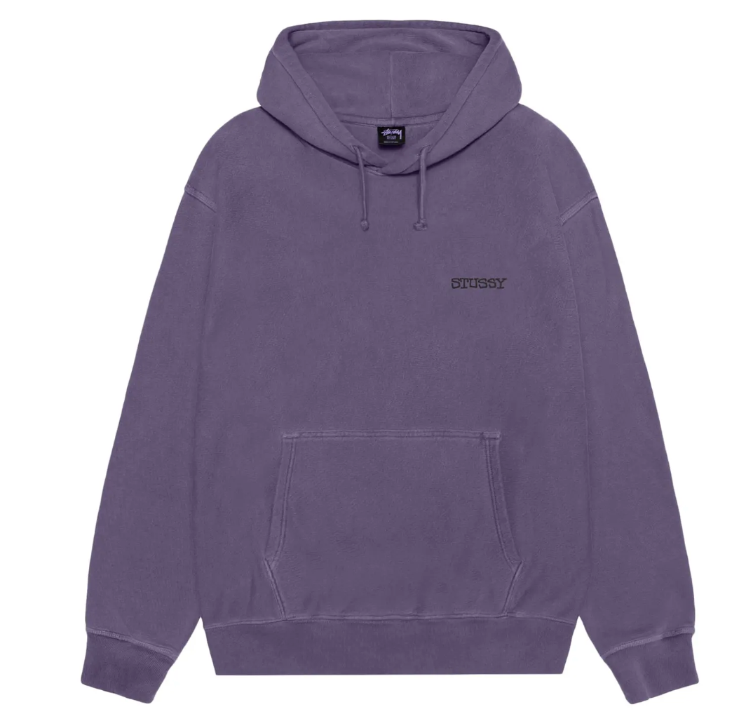 Stussy Jumbo Hoodie Pigment Dyed Grape