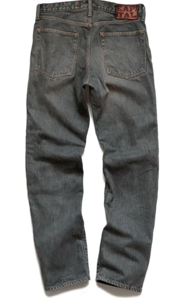 Kapital 14 Oz Denim 5P Monkey Cisco Gemstone Pants Black