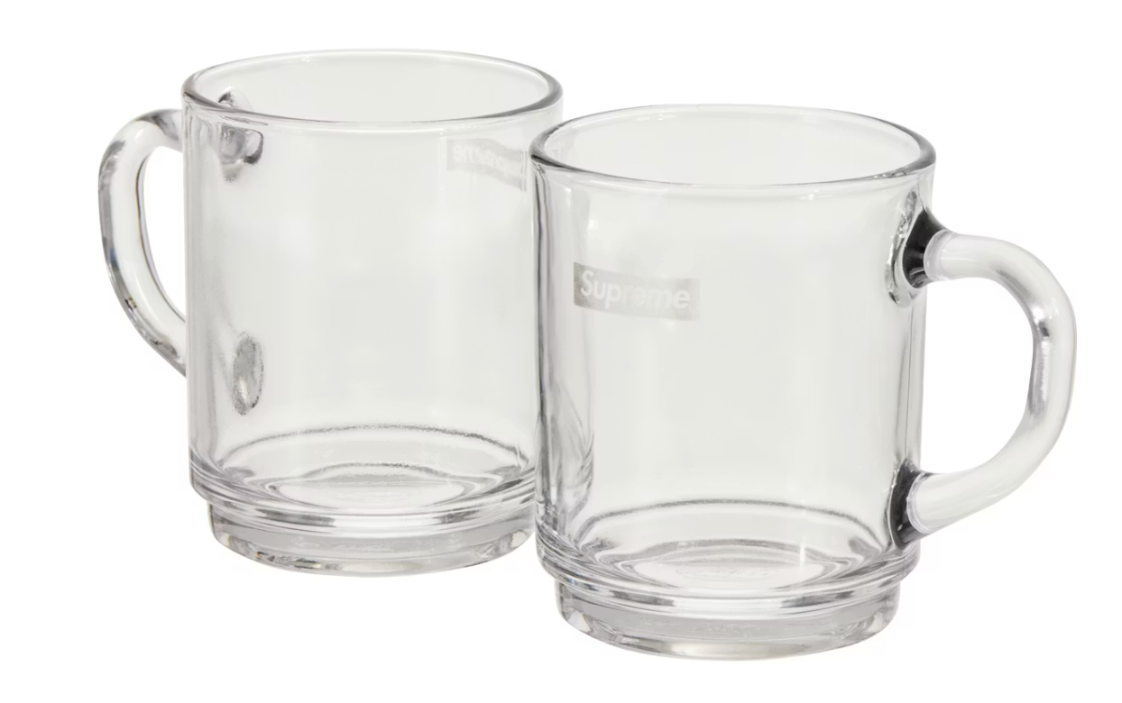 Supreme Duralex Glass Mugs (Set of 6) Clear/Amber
