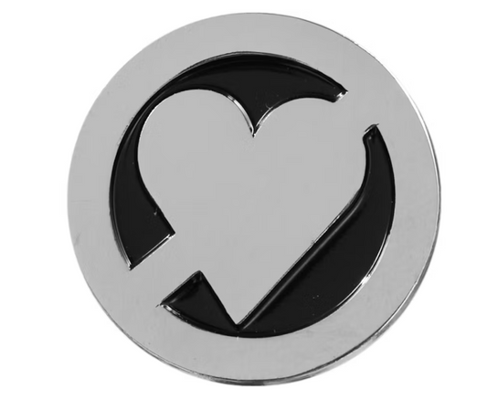 Supreme No Love Pin Silver