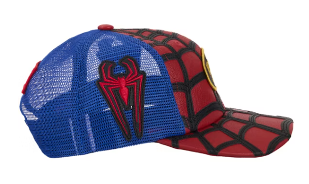 Supreme Vanson Leathers Spider-Man Mesh Back 6-Panel Hat Red
