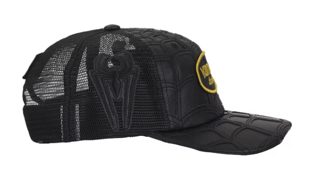 Supreme Vanson Leathers Spider-Man Mesh Back 6-Panel Hat Black
