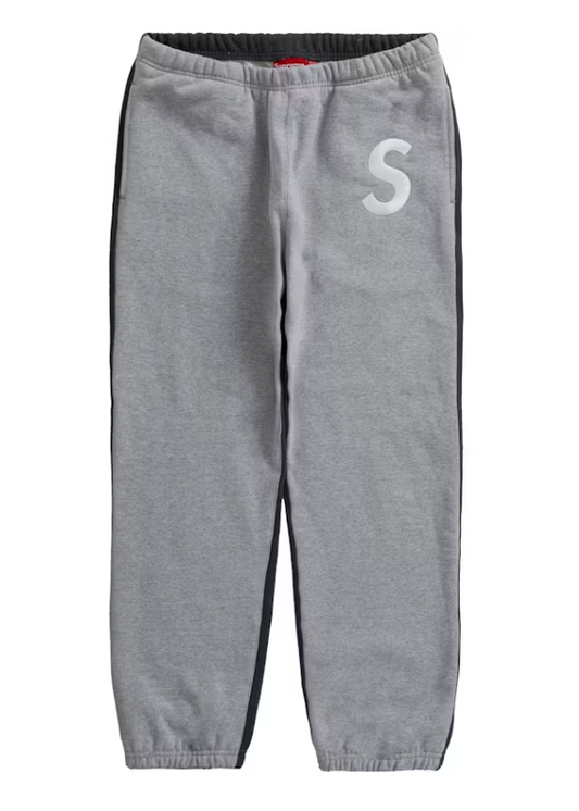 Supreme S Logo Split Sweatpant Heather Grey