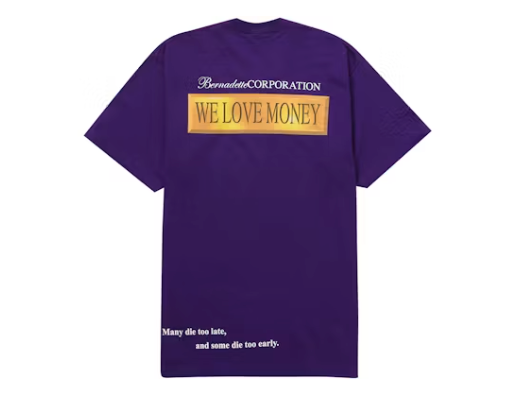 Supreme Bernadette Corporation Money Tee Purple