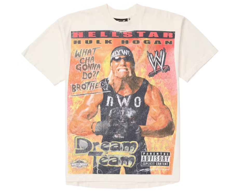 Hellstar Wrestlemania Hulk Hogan T-Shirt Cream White
