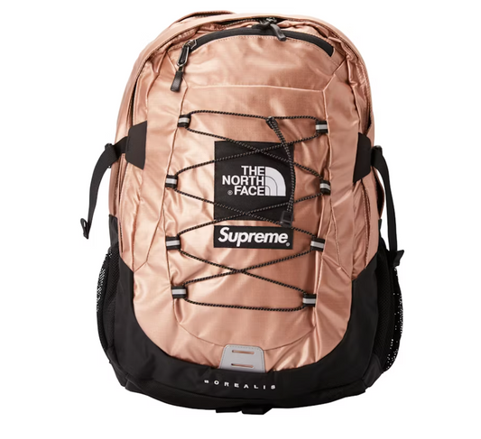 Supreme The North Face Metallic Borealis Backpack Rose Gold