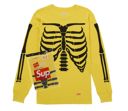 Supreme Hanes Bones Thermal Crew FW25 (1 Pack) Yellow