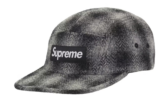 Supreme Harris Tweed Camp Cap (FW25) Black