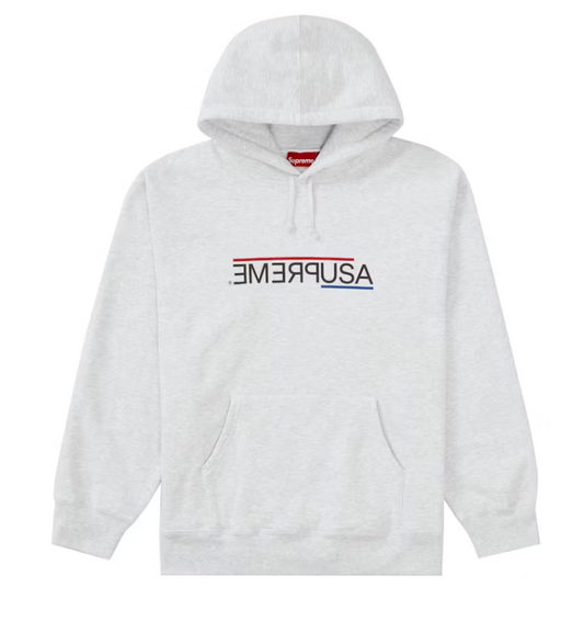 Supreme USA Hooded Sweatshirt Ash Grey