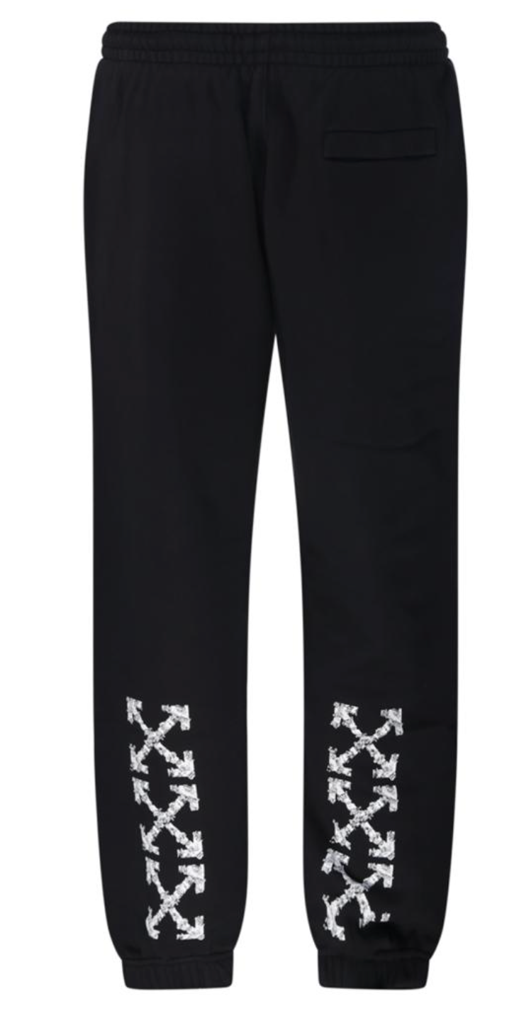 Off-White Spray Arrow Cuffed Sweatpants Black/White