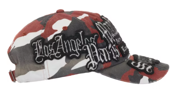 Supreme City Patches 6 Panel Hat Red Snow Camo