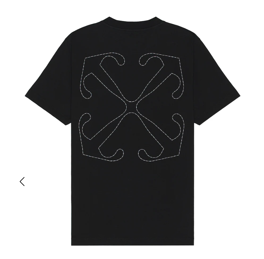 OFF-WHITE Stitch Arrow Slim Short Sleeve Tee Black