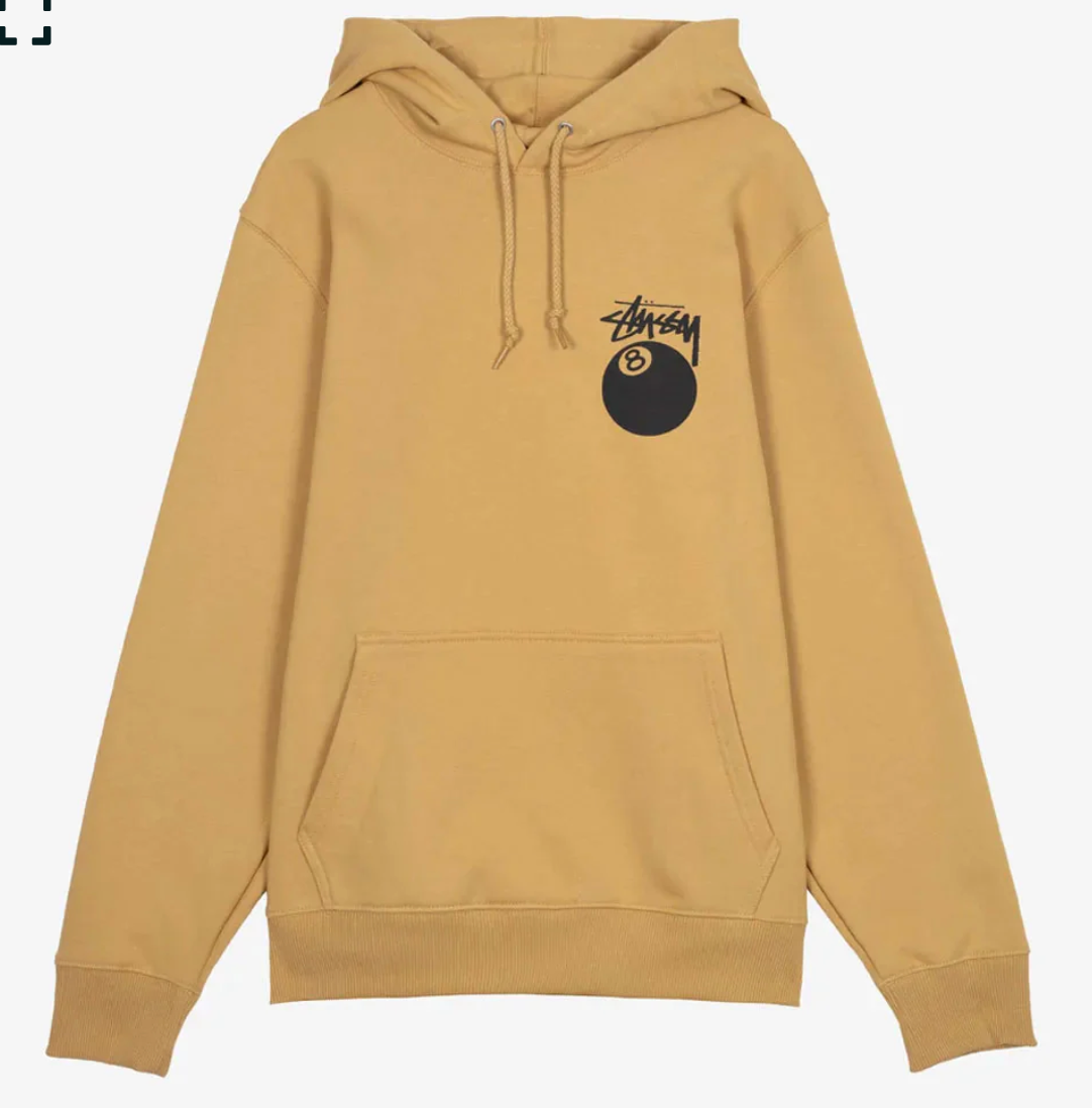 Stussy 8 Ball Pigment Dyed Hoodie Orange