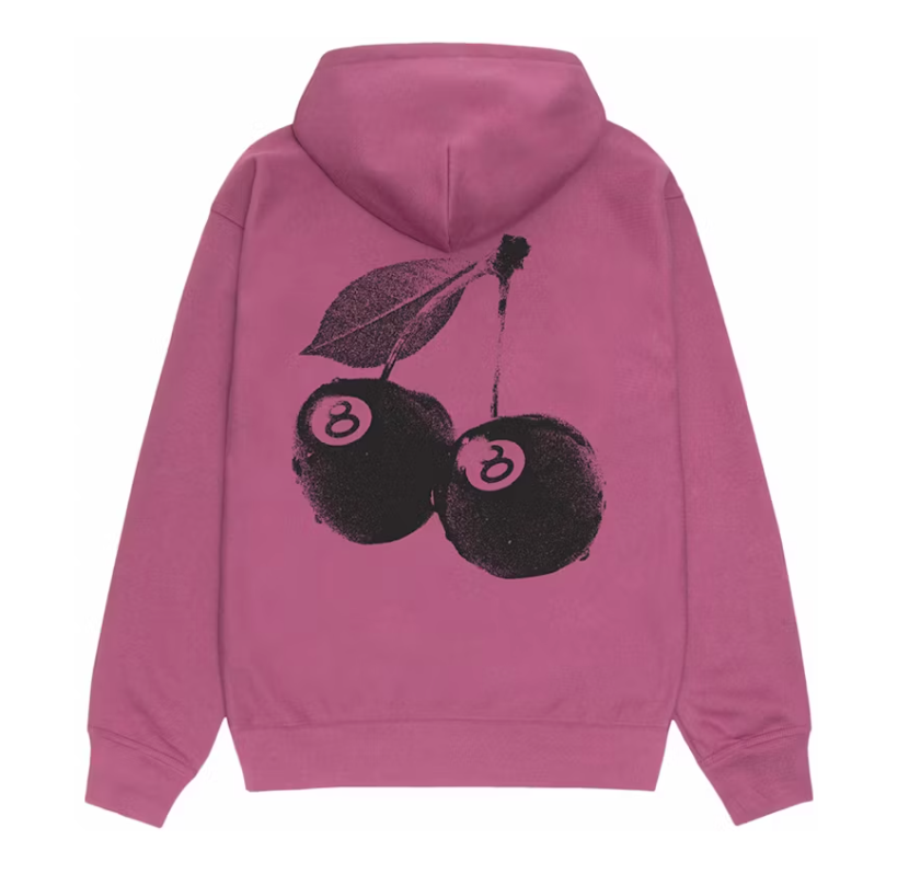 Stussy Cherries Hoodie Berry