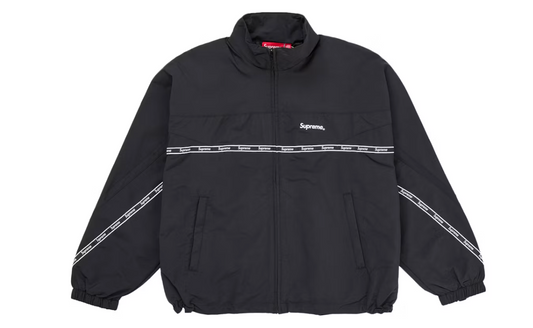 Supreme Logo Taping Track Jacket Black
