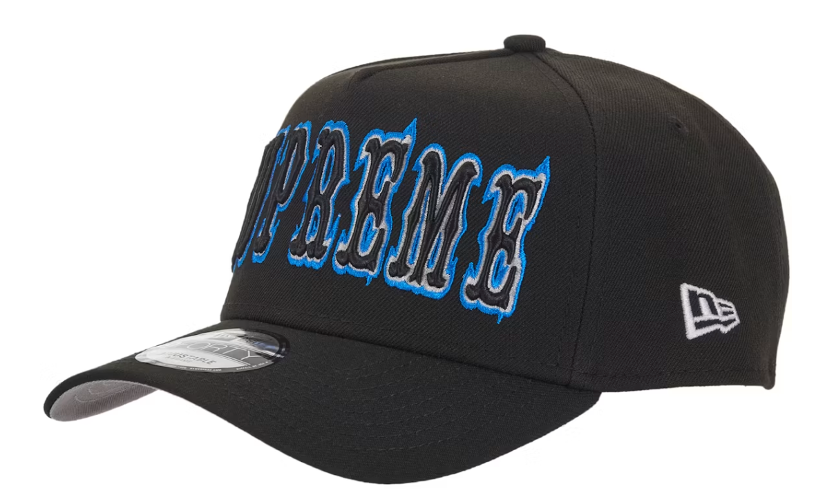 Supreme Gothic Outline Adjustable New Era 59Fifty Fitted Cap Black