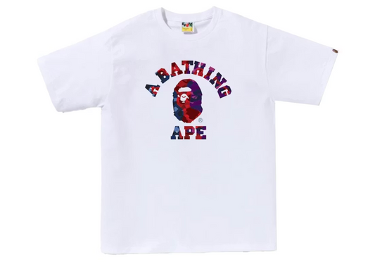BAPE Color Camo Crazy College Tee White