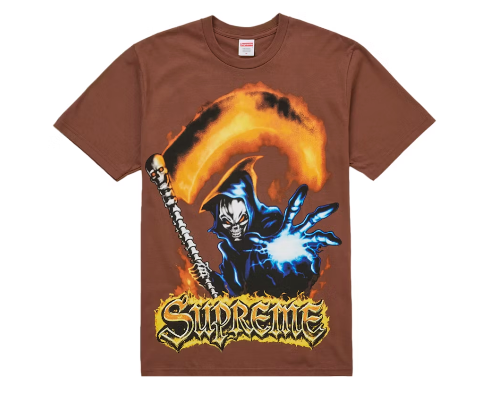 Supreme Grim Reaper Tee Brown