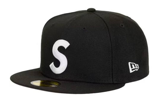 Supreme Screw Ball S Logo New Era 59Fifty Fitted Hat Black
