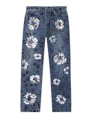 Denim Tears Irak Tears 501 Jean Vintage Blue Light Wash