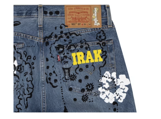 Denim Tears Irak Tears 501 Jean Vintage Blue Light Wash