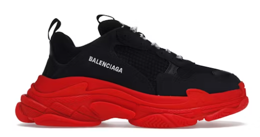 Balenciaga Triple S Black Red Sole
