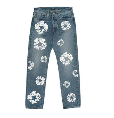 Denim Tears x Levi's 501 Cotton Rhinestone Wreath Jeans Indigo