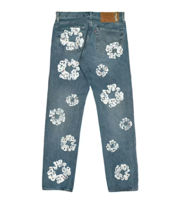Denim Tears x Levi's 501 Cotton Rhinestone Wreath Jeans Indigo