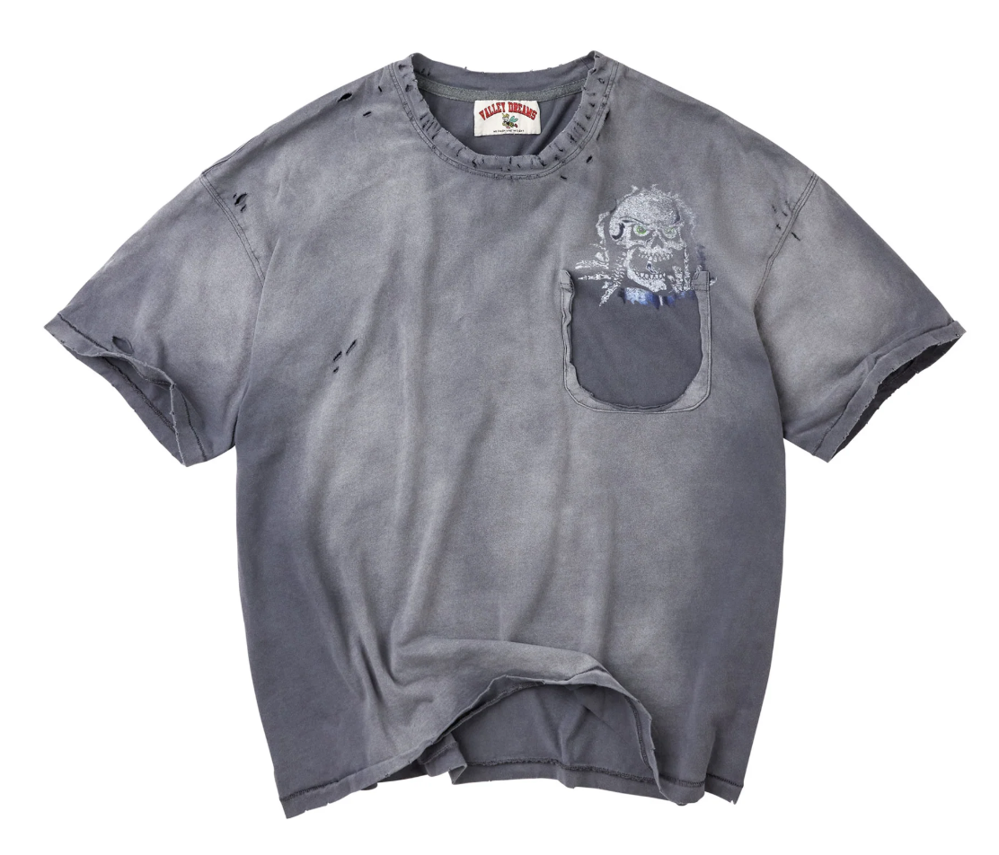 Vale Forever Skullie Tee Grey