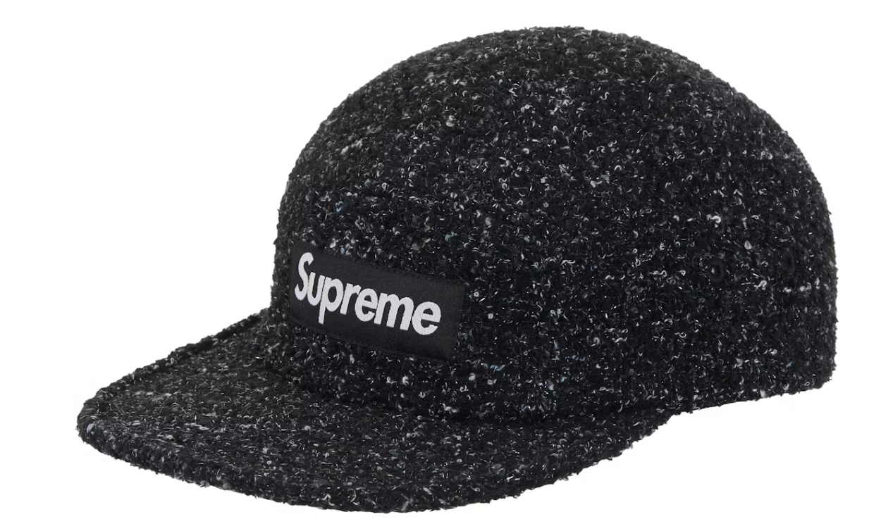Supreme Boucle Camp Cap (SS26) Black