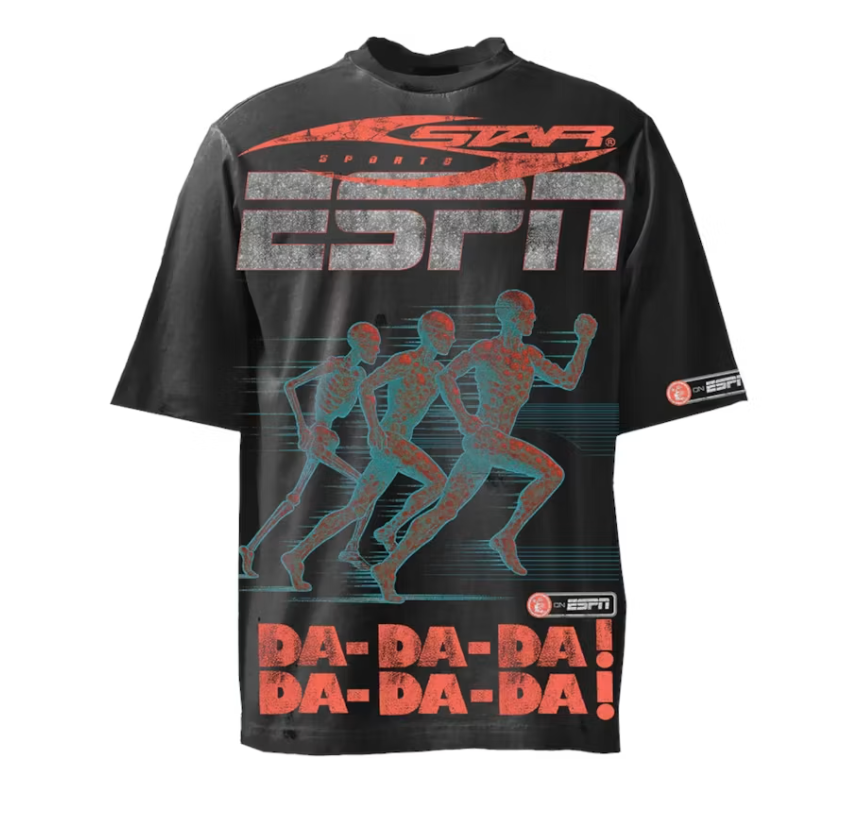 Hellstar x ESPN Da Da Da T-shirt Vintage Wash