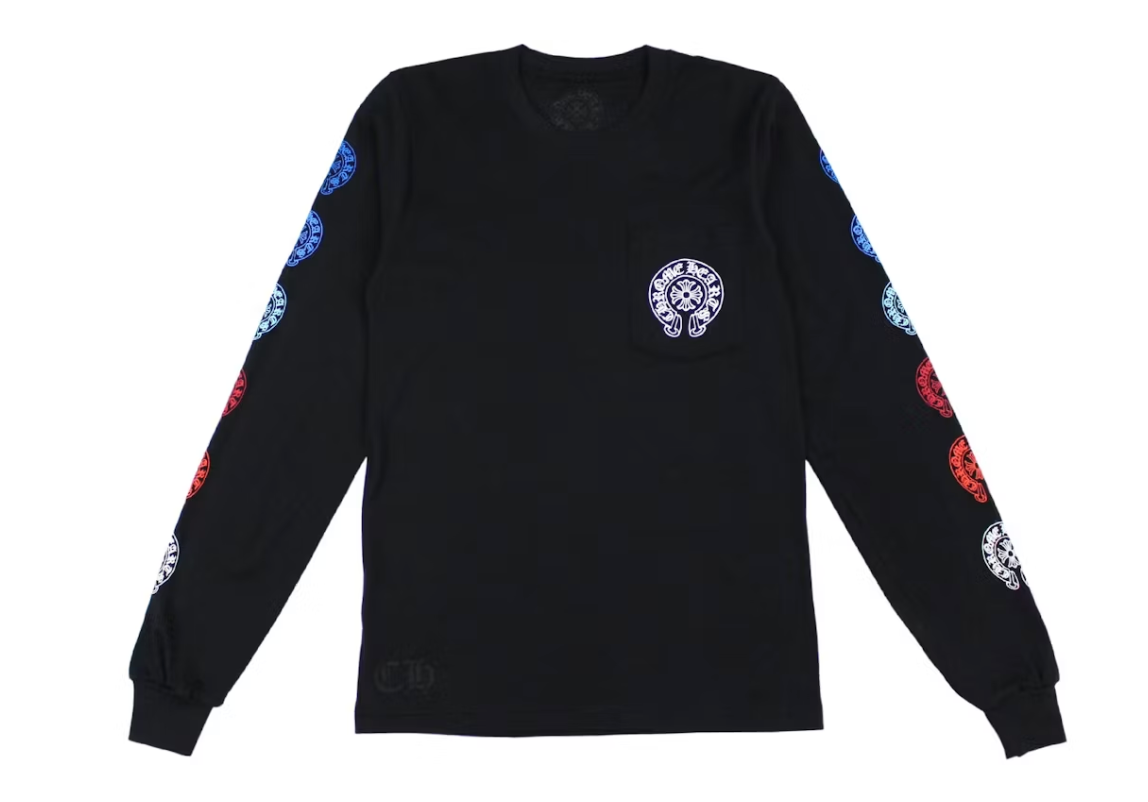Chrome Hearts Multi Color Horse Shoe L/S T-shirt Black