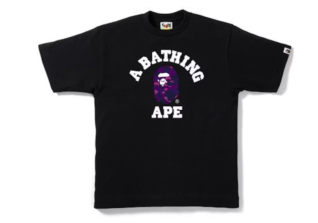 BAPE Color Camo College Tee Black/Purple