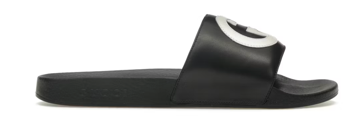 Gucci Slide Interlocking G Leather Black