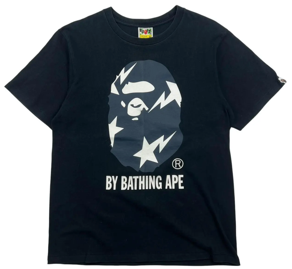 Bape Big Ape Head Tee Sta Pattern Navy