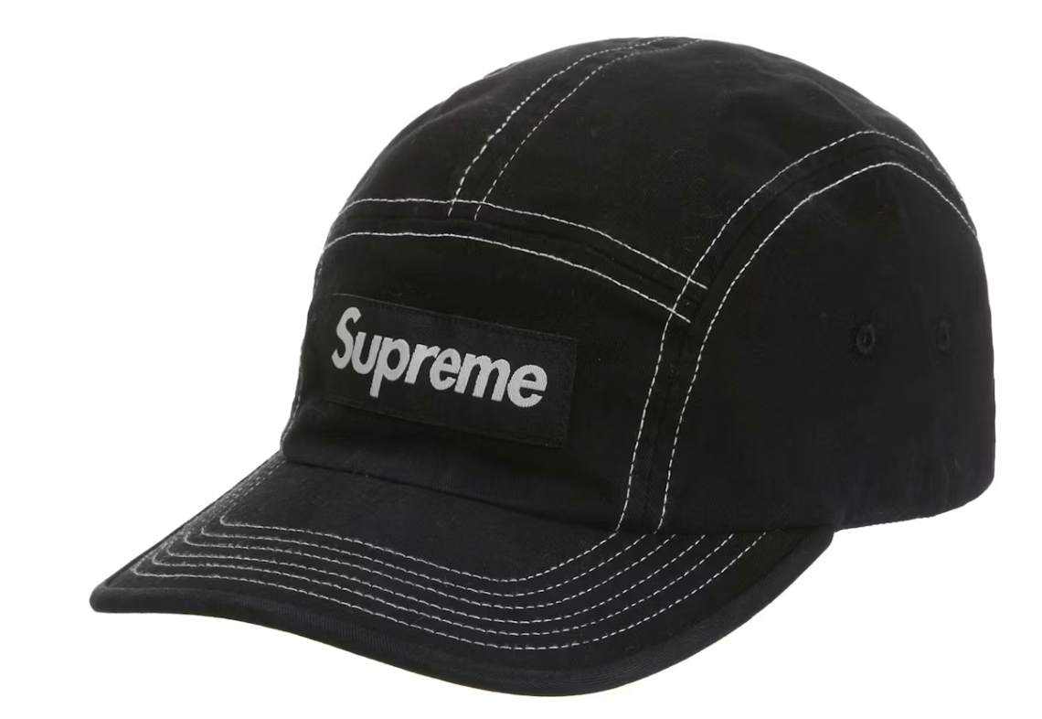 Supreme 2-Tone Twill Camp Cap Black