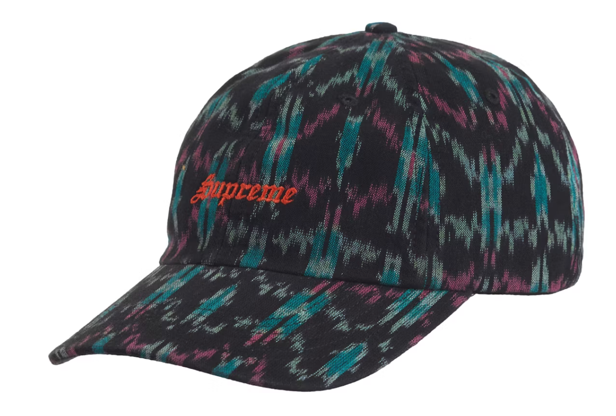 Supreme Ikat 6-Panel Black
