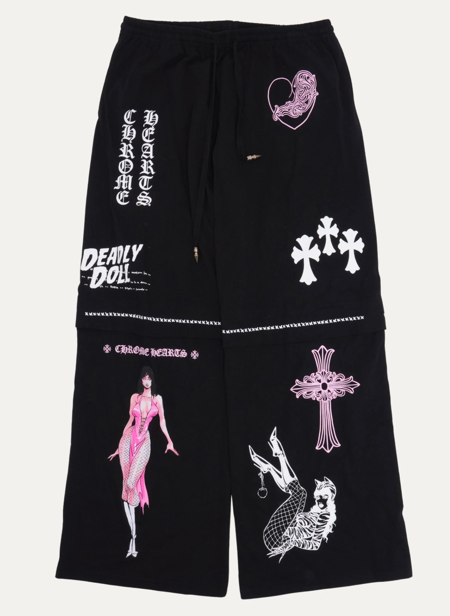 Chrome Hearts JJS Deadly Doll Reworked Sweatpants Black