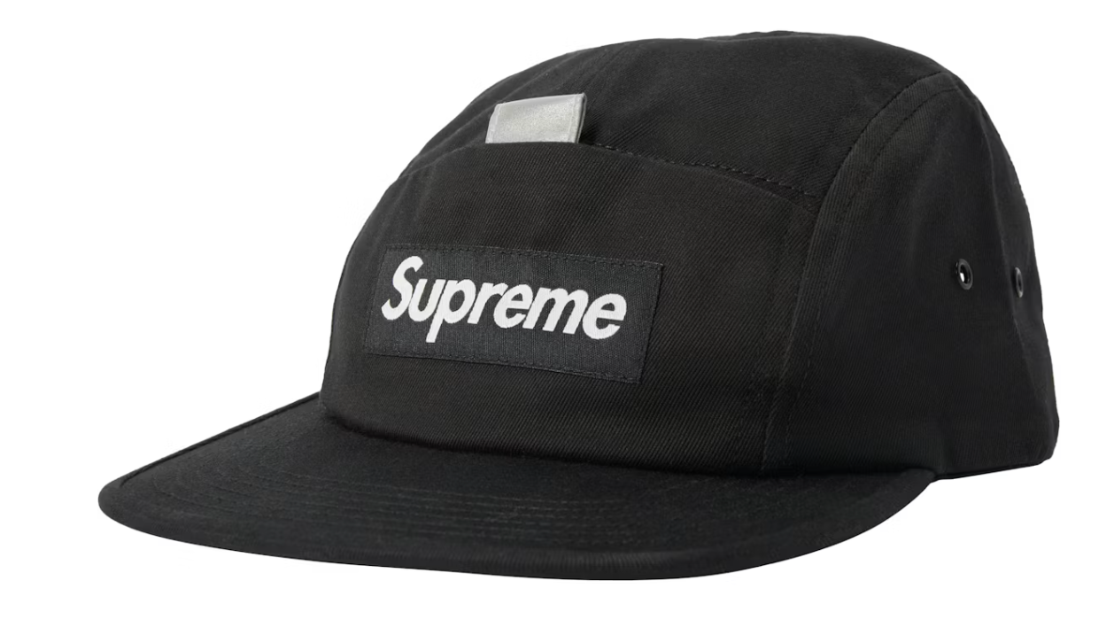 Supreme Reflective Tab Pocket Camp Cap Black