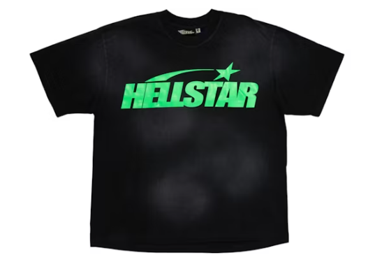 Hellstar Classic T-Shirt (Gel Print) Black Green