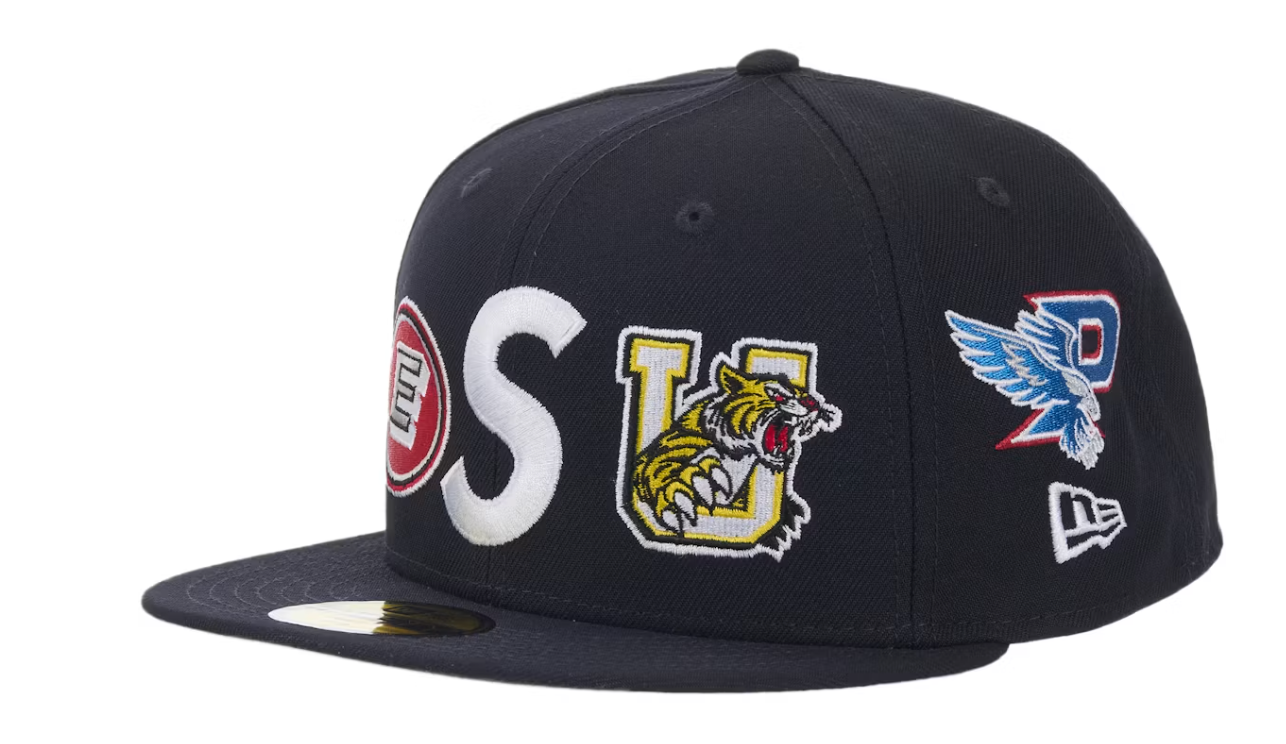 Supreme Mascots S Logo New Era 59Fifty Fitted Cap Navy