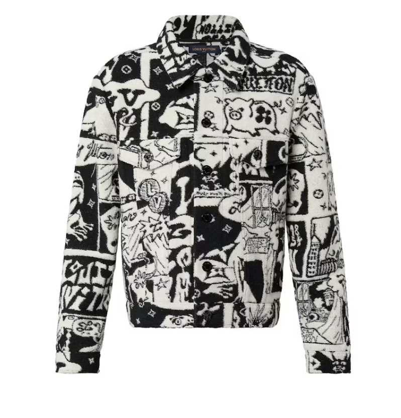 Louis Vuitton LV Comics Trucker Jacket Black