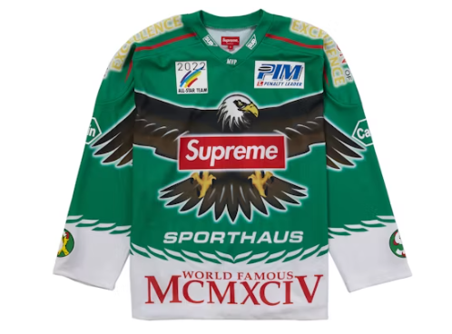 Supreme Eagle Moto Jersey Green