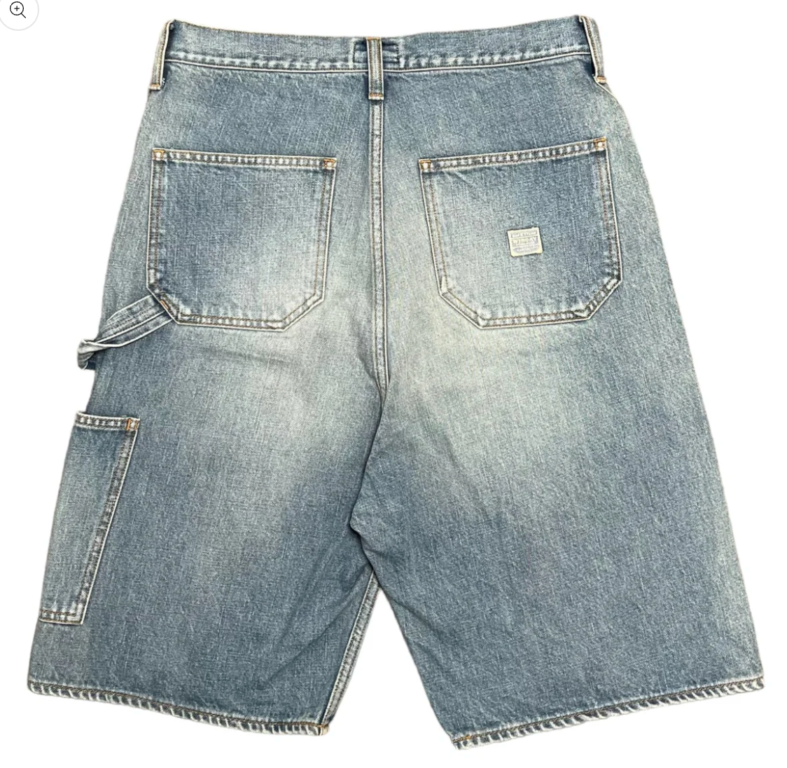 Kapital Double Knee Studded Jean Shorts Indigo Multi