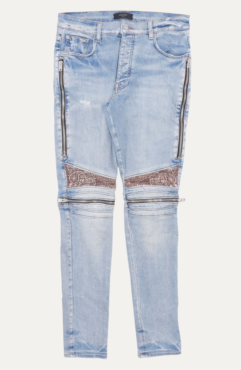 Amiri MX2 Paisley Patch Detail Jeans