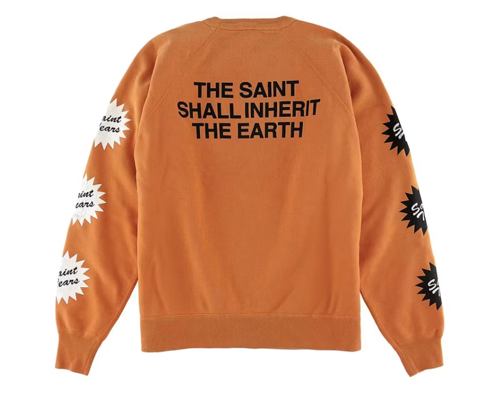 Saint Mxxxxxx x Denim Tears Milk Pack Raglan Sleeve Sweatshirt Vintage Orange