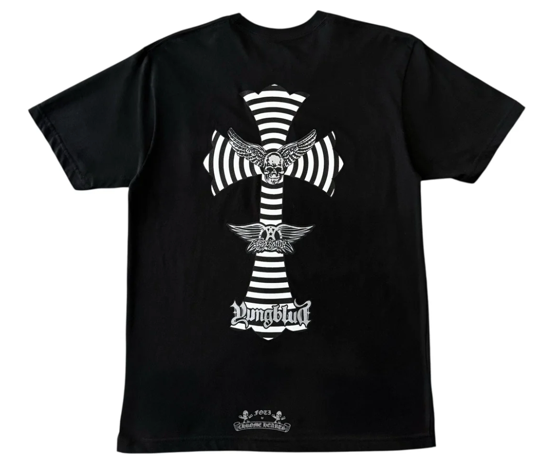Chrome Hearts Foti Yungblud Aerosmith Short Sleeve Tee Shirt Black