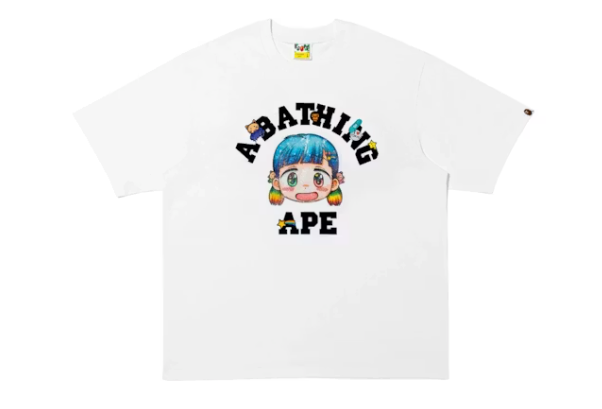 BAPE x Mr. College Tee White